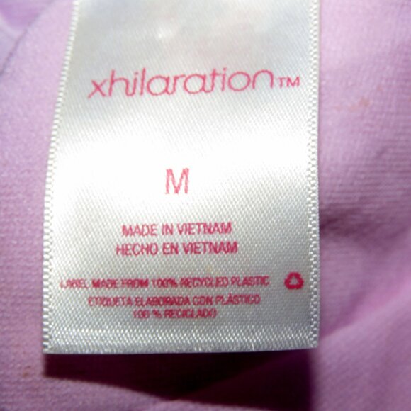 Xhilaration Black Triangle String Bikini Top Blue Pink & Mesh Trim Accents - M - Picture 7 of 9